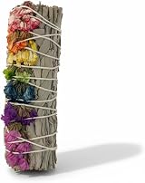 VIE Sage Smudge Stick 4" with White Sage & 7 Chakra Flowers - Handcrafted view 2