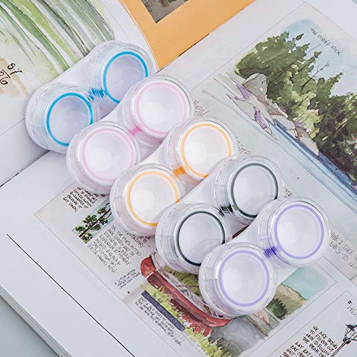 15 Pack Contact Lens Case,DanziX Travel Colorful Contact Holder Container No Leak Soak Storage Kit with 3 Pack Tweezer Tool,3 Pack Remover Plunger and 3 Pack Mini Bottle