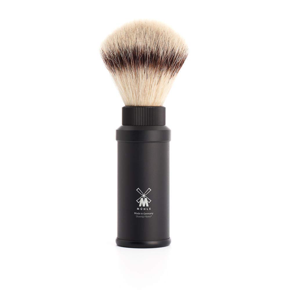 Mühle Travel Shaving Brush with Silvertip Fibre® Anodised Aluminium