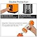 Portable USB Personal Blender with Travel Jar, Smoothie Maker and Juicer, Portable Single Serve for Shakes and Smoothies | High Speed, Powerful, 350ml, BPA-free, 4 Blades - Orange | Upgrade Version
