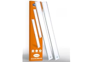 2Pack 40CM 74LED Under Cabinet Lighting Motion Sensor Closet Light Indoor 3Colors Dimmable 1500mAh Rechargeable Wireless Nigh