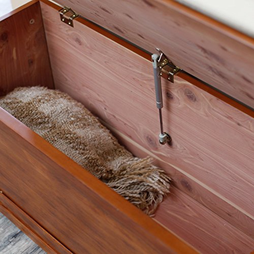 Belham Living Cedar Chest Mission Bench with Cushion - Oak - Thumbnail 5