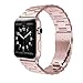 Simpeak Stainless Steel Band Strap Compatible Apple Watch 42mm 44mm Series 1 Series 2 Series 3 Apple Watch 4 - Large/Rose Gold for Women Men