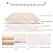 MBJERRY Infant Bamboo Fiber Waterproof Changing Pad - Natural Organic Cotton Mattress Pad Cover - Reusable Portable Changing Mat for Home and Travel (11.8 x 17.7 Inch, Brown & Green & White Stripes)