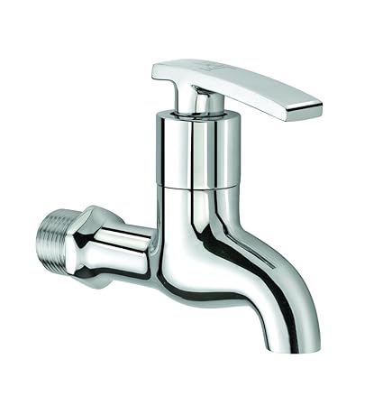 TNL OPERA Short Body Quarter Turn Brass Bib Cock Pure Tap (Chrome Finish)