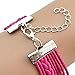 Susenstone® Fashion Women Lovely Infinity Owl Pearl Multilayer Charm Leather Bracelets