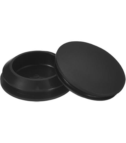 Uxcell 12 Pieces Black Plug Holes, H16 Waterproof Rubber Button Plug For 16mm / 0.63" Hole