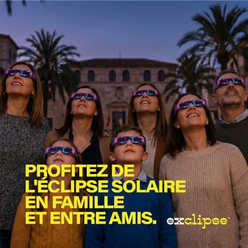 Lunettes Éclipse Solaire 10 Pack avec 3 Filtres Smartphone – Certifiées ISO 12312-2 et CE & UKCA, Kit Complet pour Observer et Photographier l’Éclipse 2026
