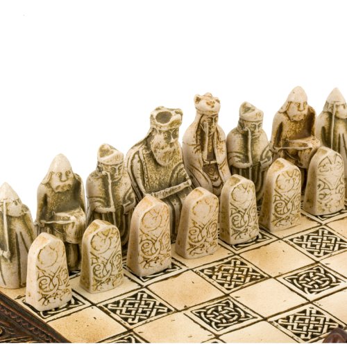 Isle Of Lewis Compact Celtic Chess Set 9 Inches