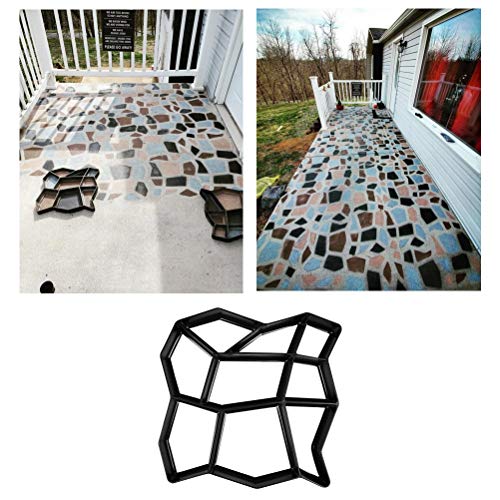 FOCCTS Walk Maker, 13 x 13 inch DIY Path Mold Maker Concrete Stepping Stone Mold Paving Stone Mold for Walkways, Gardens, Backyard, Patio, Lawn
