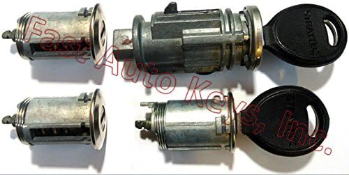 Jeep Wrangler TJ LJ 98-01 Ignition Door Rear Key Switch Lock Cylinder Set 2 Keys