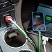 Wolat CAR-5 Dual USB car charger for iPhone X / 8 / 7 / 6s / 5s / iPad / Galaxy S8 / Edge / S7 / HTC / LG and more