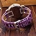 2016 Relogio Feminino Reloj Watch Women Femme Rhinestone Pu Leather Casual Quartz Watch Bracelet Wristwatch Women Purple