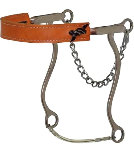 Hackamore Mécanique Western Reinsman - Tige 8 Pouces - Cuir Plat - Étape C