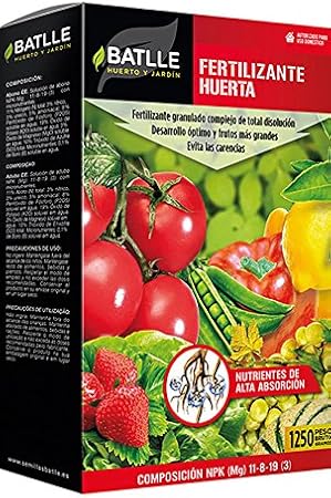 Abonos - Fertilizante Huerta caja 1250g. - Batlle: Amazon.es: Jardín
