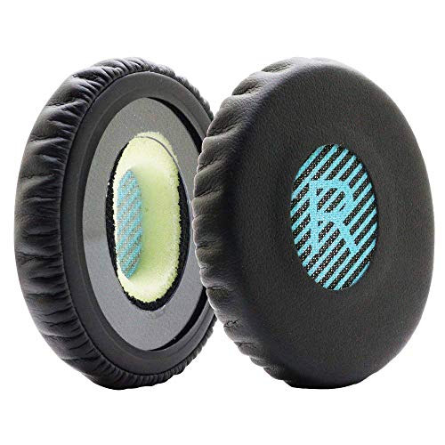 MMOBIEL Ear Pads Cushions Compatible with Bose Sound Link On-Ear Headset OE OE2 OE2i Protein Leather (Black/Blue)