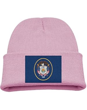 Utah State Flag Kid's Hats Winter Funny Soft Knit Beanie Cap Children Unisex