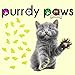 Purrdy Paws Soft Nail Caps for Cat Claws NEON Yellow Medium