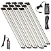 Lightkiwi N5886 12 inch Warm White Dimmable LED Under Cabinet Lighting 12 Panel Pro Kit, 3360 Lumen, 3000 Kelvin, 24VDC, Dimmer Switch & All Accessories Included, Continuous Dimming, Aluminum Body