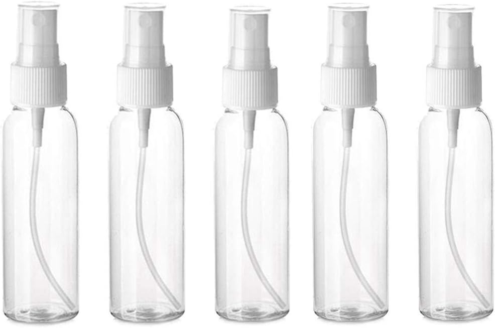 100ml Clear Glass Spray Bottles for Essential Oils, Small Spray Bottle with Plastic Sprayer - Set of 2/3/5 (5pcs)