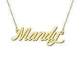 Aoloshow 18k Gold Plated Mandy Name Pendant