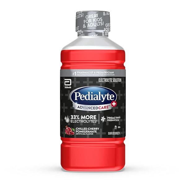 PEDIALYTE ADVANCEDCARE PLUS ELECTROLYTE HYDRATION DRINK, HAS 33%...