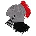 GIANCOMICS Red Tassel Roman Halloween Cosplay Knight Helmet Visor Beanie Knit Hat Cap Grey LM03