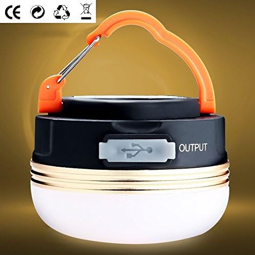 Aswell Portable Rechargeable LED Camping Lantern Lamp Min Ligh Flashlight & Emergency Power Bank Magnetic Back 300 lumens