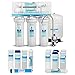 Geekpure 5-Stage Reverse Osmosis Drinking Water Filter System with Extra 7 Filters -NSF Certified Membrane Removes Up to 99% Impurities-Superb Taste High Capacity 75 GPD (RO5)