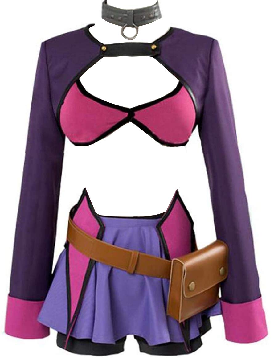 Anime Isekai Maou Shoukan Purple Lolite Party Dress Outfit