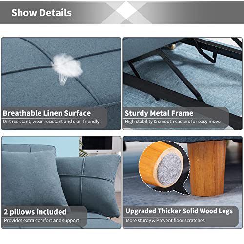 Vicluke Upgrade Convertible Chair Bed, 3in1 Sleeper Chair Bed with