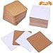 LOCOLO 80 Pieces Self-Adhesive Cork Squares Set, 3.5 x 3.5 Inches Cork Squares Cork Board Squares Backing Cork Tiles Sheets Cork Mat for Coasters and DIY Crafts