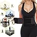 SHAPERX Women Waist Trainer Belt Waist Trimmer Belly Band Body Shaper Sports Girdles Workout Belt,SZ8002-Black-M