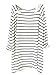 Sheinside Women's White Black Striped Loose T-Shirt