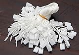 950pcs Hang Tag Polyester String Snap Lock Pin Loop Fastener Hook Ties Easy and Fast to Attach, 7 Inch Long Block (White)