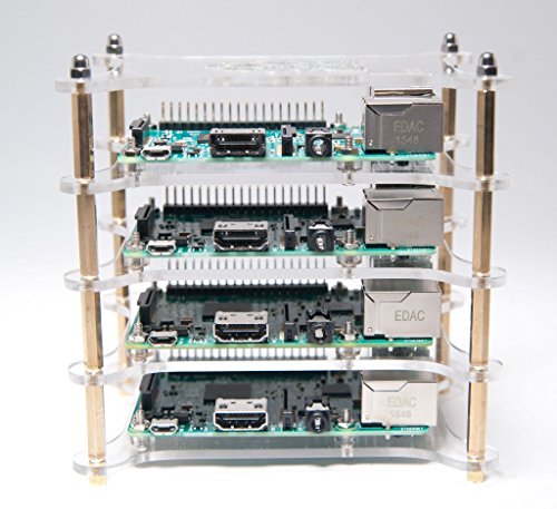 Raspberry-Pi-3-Four-4-Layer-Complete-Stackable-Dog-Bone-Case-Clear-Stack-Enclosure-Fits-Pi-3-2-3B-2B-B-A-B-A-by-Raspberry-Vine