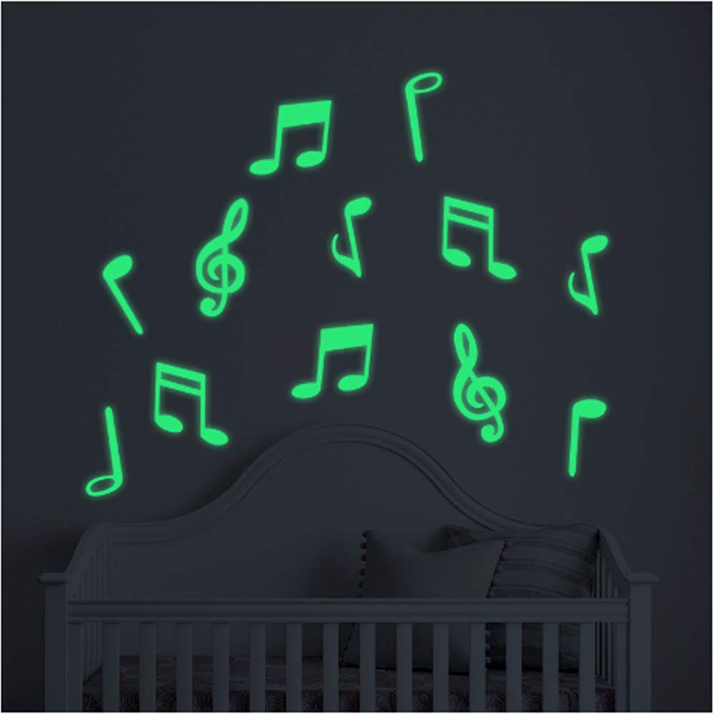 Glow in The Dark Stickers Decals Decor for Ceiling Musical Note Stickers Starry Sky Shining Decoration Perfect for Kids Bedroom Bedding Room Gifts (Musical Note)