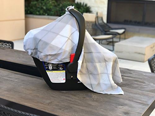 Baby Car Seat Canopy Cover | Lightweight &amp; Breathable, Organic Cotton | Protection from Wind, Sunlight, Dust and Natural Elements