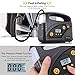 AUTLEAD Tire Inflator C5, Portable Air Compressor Pump, 40L/Min DC 12V Auto Digital Tire Pump with Pressure Gauge, LED Light, 4 Adaptors for Car, Bicycle, Motorbike and Others