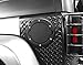 DIYTUNINGS Black Powder Coated Steel Gas Fuel Tank Cap Cover for Jeep Wrangler JK JKU Unlimited Rubicon Sahara X Off Road Sport Exterior Accessories Parts 2007-2017