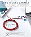 JSAUX USB C to USB C Cable, 3-Pack [6.6ft+3.3ft+1ft ] Type C Fast Charging Cord Compatible with Samsung Galaxy S22 S21 S21+ S21 Ultra S20 Plus S20+ Note 20 10, Google Pixel 6 5 4 3 2 XL-Red