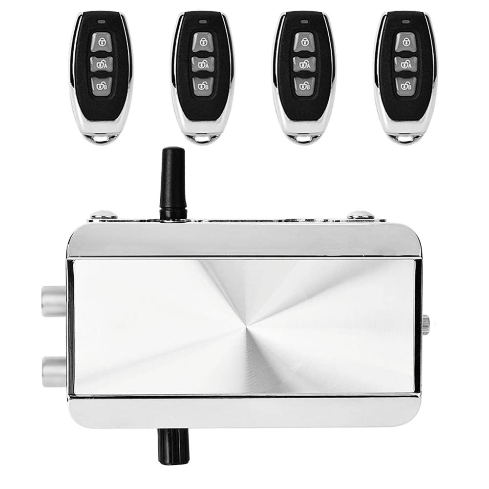 Dioche Stainless Steel Smart Remote Door Lock, Home & Office Security, Intelligent Lock, Anti-Theft, Keyless, 4 Remote Controllers