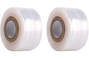 DEMOCRATIDO Garden Grafting Tape Plant Repair Tapes 3cm, Stretchable Self-Grafting Clear Film for Fruit, Floral, Tree and Plants (2 PCS)