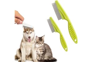 ZEZZO Flea Comb,Multifunctional Pet Hair Comb Flea And Tear Stain Removal,2024 New Flea Comb For Dogs Dematting Fine Comb,Magic Pets Grooming Comb Kit