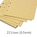 Journal Refills Kraft Paper - 5 x 7 Binder Filler Papers, Personal Size, 120 Sheets / 240 Writing Pages, Lined