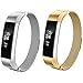 AIUNIT Fitbit Alta Bands Milanese,Fitbit Alta HR Replacement Band Small Large for Women Men Girls Boys, Loop and Magnet-Lock Design Metal Accessories Wristband Strap