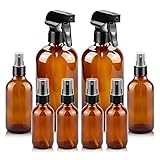 Glass Spray Bottles, 16oz2+4oz2+2oz4 Refillable