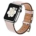 LEUNGLIK Watch Band for Apple Watch 38mm 40mm Watch Wristbands Dressy Classic Replacement Bands Compatible for iWatch Series 4/Series 3/Series 2/Series 1 with Sliver Stainless Steel Adapters(Pink)