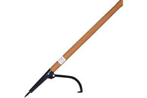 Voohek YC123 Peavy 49 Inch Wood, Log Roller Tool Loging Cant Hook Wooden Shaft, Black