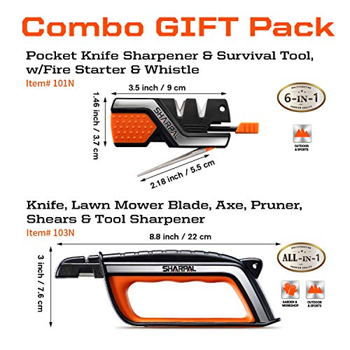 SHARPAL Pocket Knife Sharpener & Garden Tool Sharpener, Sharpening